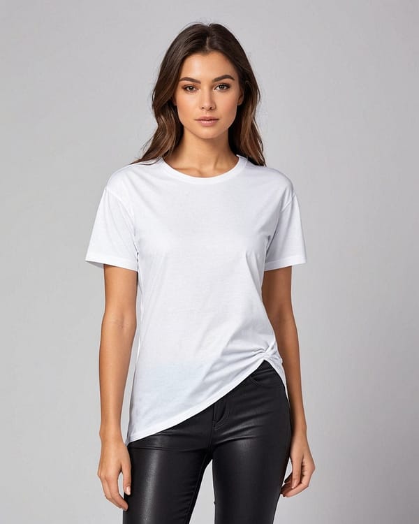 Camiseta básica con fruncido